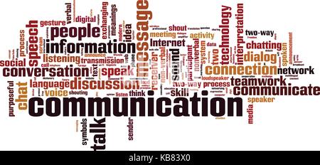 Communication word cloud concept. Vector illustration Stock Vector