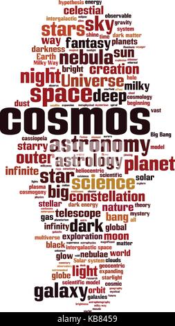 Cosmos word cloud concept. Vector illustration Stock Vector