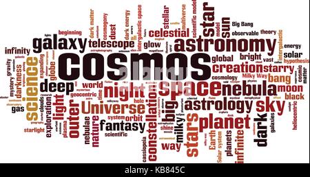 Cosmos word cloud concept. Vector illustration Stock Vector