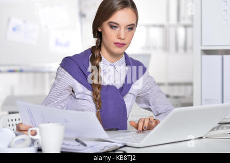 Young beautiful business woman Stock Photo