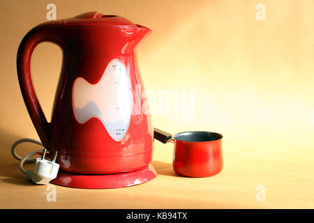 Yellow Plastic Electric Kettle Coffee Cups Stock Illustration 2261320295