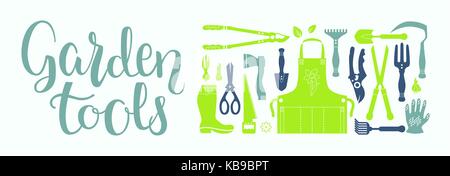 Garden tool set Stock Vector