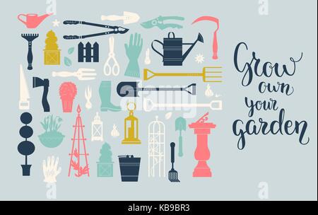 Vector set of tools for gardening and horticulture Stock Vector Image ...