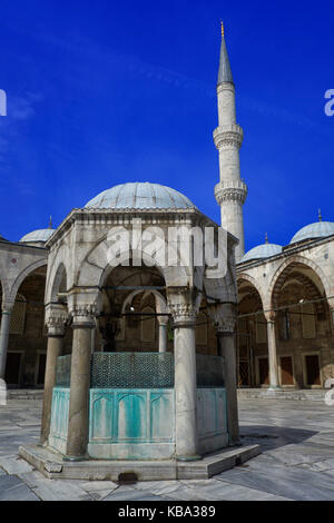 Exterior view of the Sultan Ahmed Mosque (Blue Mosque). Istanbul. Turkey. Stock Photo