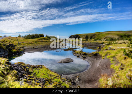 Sunny Day in South Eastern Iceland Stock Photo
