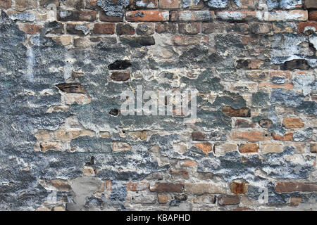 Grunge pattern of old decayed brick wall Stock Photo