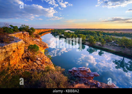 Murray River Sunset Stock Photo