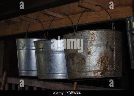 barn buckets Stock Photo