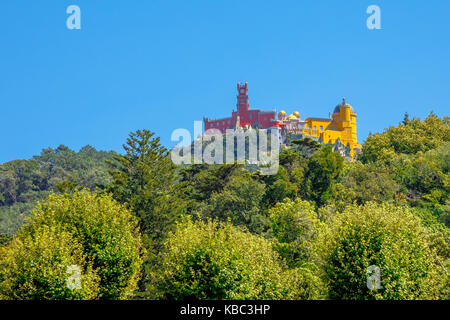 Pena Palace aerial Stock Photo