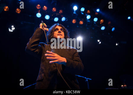 The English rock band Killing Joke performs a live concert at Rockefeller in Oslo. Here singer Jaz Coleman is seen live on stage. Norway, 30/11 2016. Stock Photo