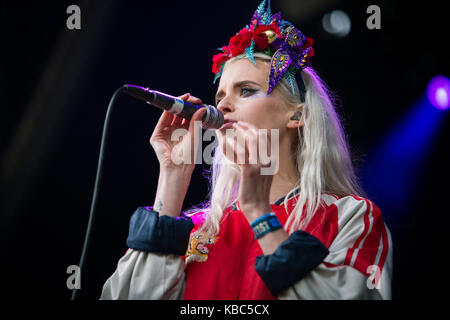 The English singer, songwriter and musician Kyla La Grange performs a live concert at the Norwegian music festival Bergenfest 2015 in Bergen. Norway, 13/06 2015. Stock Photo