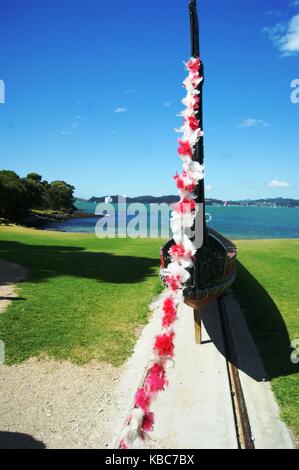 The Treaty Grounds at Waitangi, New Zealand Stock Photo