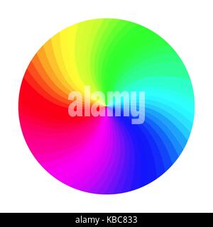 Color Chart Round Spiral chart. Color gradient round diagram element Stock Vector Image ...