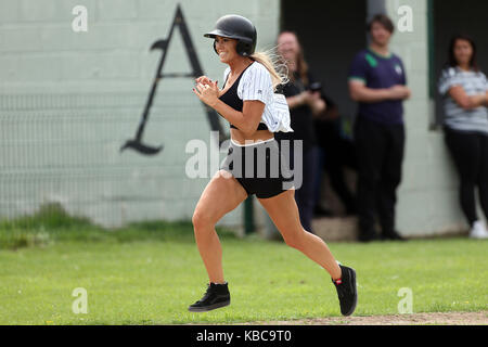 The cast of TOWIE film take part in a Baseball Match. Bobby Norris and the boys versus Gemma Collins and the girls.  Featuring: Chloe Meadows Where: Waltham Abbey, United Kingdom When: 29 Aug 2017 Credit: WENN.com Stock Photo