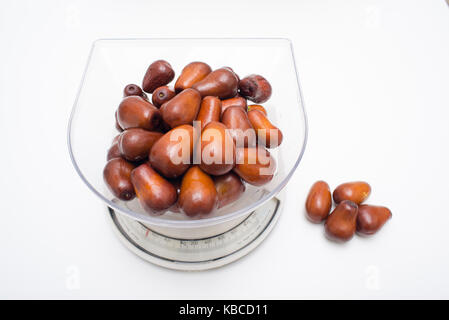 Jujubes or Chinese dates are an healthy fruits native to southern Asia introduced to the rest of the world full of health Benefits. Stock Photo