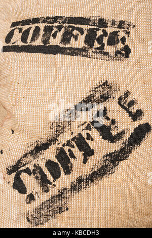 Bag with coffee inscription Stock Photo