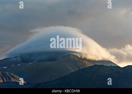 Norway, lenticular cloud Stock Photo