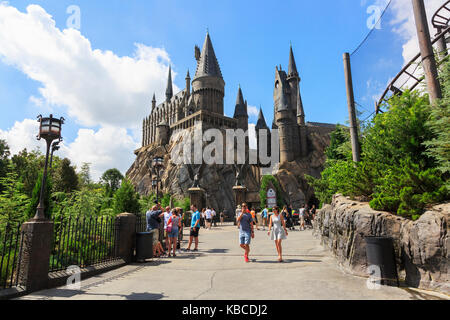 Harry Potter part of Universal Studios theme park, Orlando, Florida, USA Stock Photo