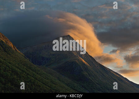 Norway, lenticular cloud Stock Photo