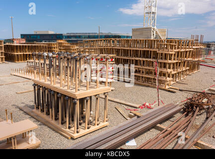 PROVENCE, FRANCE - ITER, International Fusion Energy Organization. Steel plates to be placed in concrete. Stock Photo