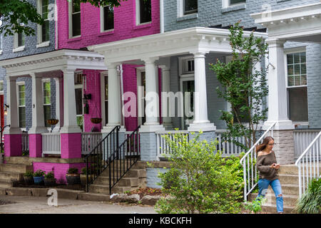 Houses in the Fan District of Richmond Virginia Stock Photo Alamy