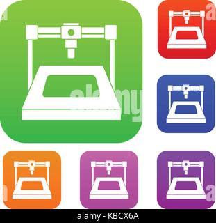 3D printer frame set color collection Stock Vector Image & Art - Alamy