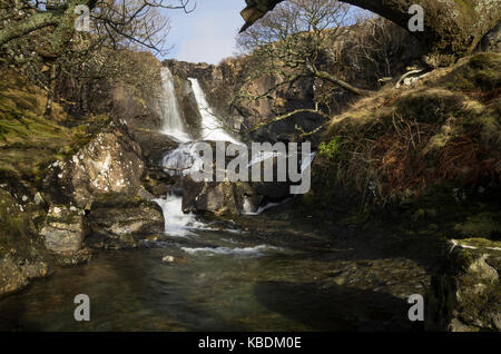 Beautiful Eas Fors waterfall situated Allt an Eas Fors Burn, Isle of Mull, Argyll and Bute, Scotland Stock Photo