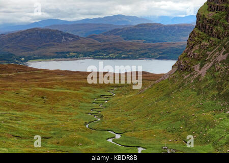 Loch Kishorn, Applecross, Bealach na Ba, Highlands, Scotland, United Kingdom Stock Photo
