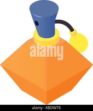 Bottle perfume icon, isometric 3d style Stock Vector