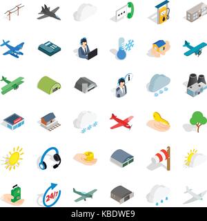 Dispatcher icons set, isometric style Stock Vector Image & Art - Alamy