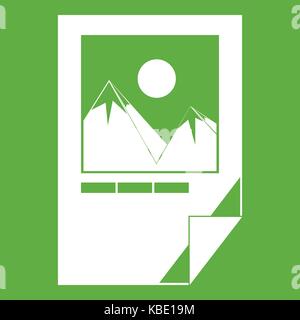 Tested ink paper with printer marks icon green Stock Vector