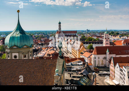 City skyline, Augsburg, Bavaria, Germany Stock Photo