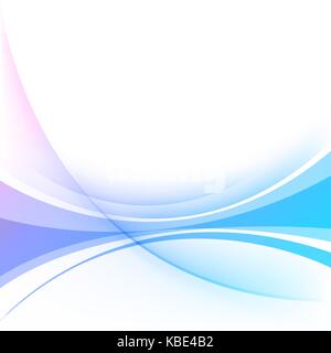 Abstract blue and purple wavy element, white background Stock Vector