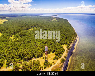 Saarema Island, Estonia: Panga or Mustjala cliff in the summer Stock Photo