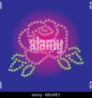 Abstract pattern in the form of a flower roses isolated gradient background. Stock Vector