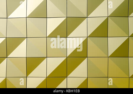 abstract metal texture built from golden squares Stock Photo