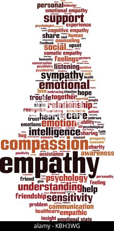 Empathy word cloud concept. Vector illustration Stock Vector