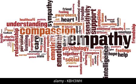 Empathy word cloud concept. Vector illustration Stock Vector