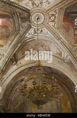 Amalfi, Italy, August 11, 2014: Amalfi Cathedral, Crypt of St. Andrew, where the saint's relics are kept in the central altar. The crypt is decorated  Stock Photo