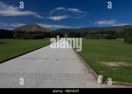 Caserta, Italy, August 14, 2014: Caserta Royal Palace, main park. In 1997, the palace was designated a UNESCO Stock Photo