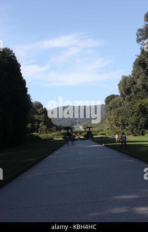 Caserta, Italy, August 14, 2014: Caserta Royal Palace, main park. In 1997, the palace was designated a UNESCO Stock Photo