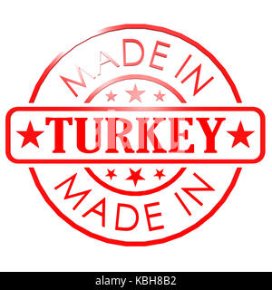 Made in Turkey red seal Stock Photo