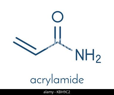 Skeletal Formula Acrylamide Molecule Polyacrylamide Building Block And Heat Generated Food Pollutant Skeletal Formula Acrylamide Molecule Polyacrylamide Building Block And Heat Generated Food Pollutant