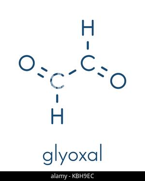 Glyoxal dialdehyde molecule. Present in fermented food and beverages ...