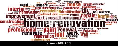 Home renovation word cloud concept. Vector illustration Stock Vector