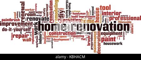 Home renovation word cloud concept. Vector illustration Stock Vector