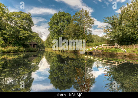 canal reflections in the summer Stock Photo