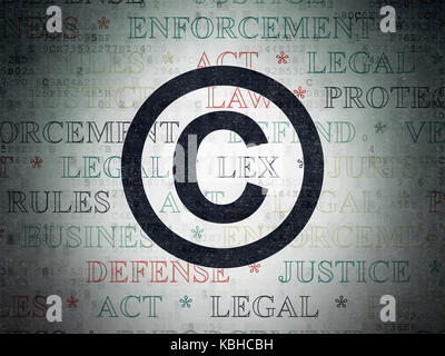 Law concept: Copyright on Digital Data Paper background Stock Photo
