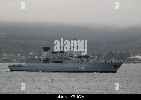 FGS Sachsen (F219), a Sachsen-class (or F124-class) air defence frigate ...