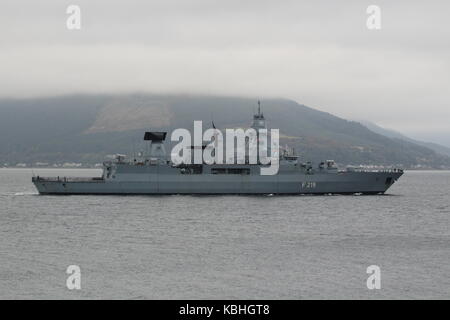 FGS Sachsen (F219), a Sachsen-class (or F124-class) air defence frigate ...